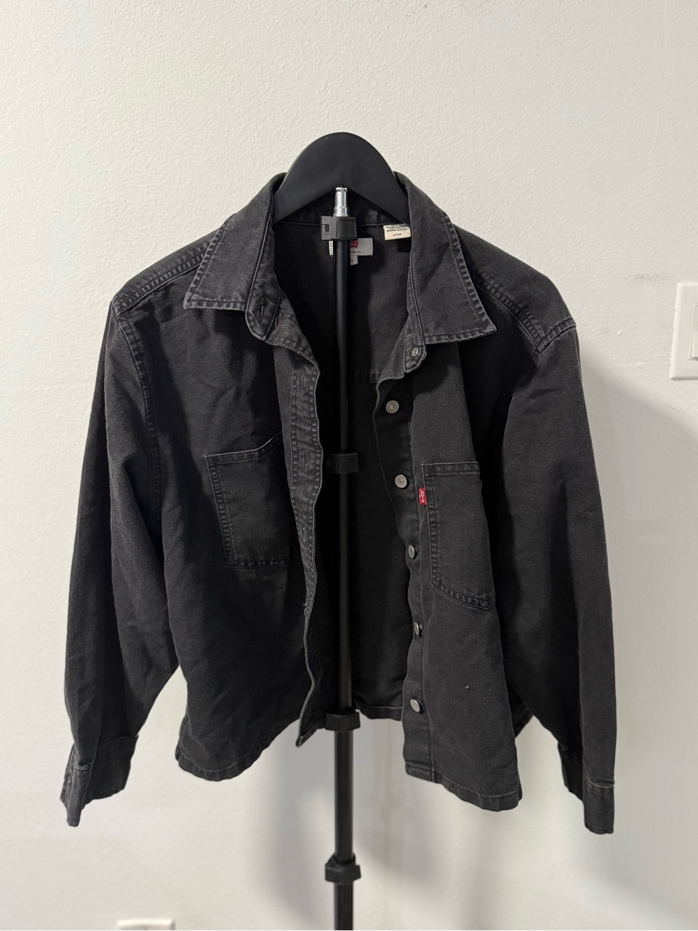 Levi's Black Denin Overshirt Shacket Button Front Jacket S